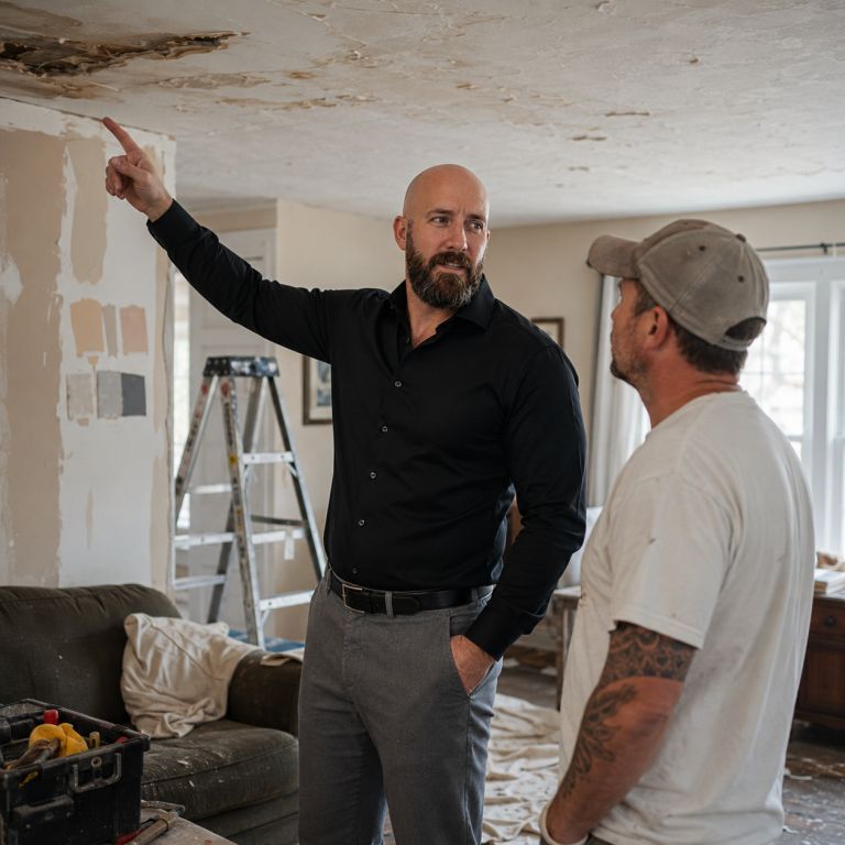 Michael Ligon reviewing a rehab project in Space Coast Florida
