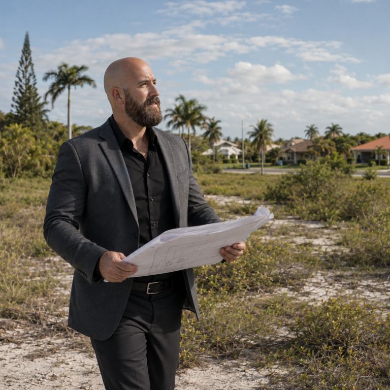 Michael Ligon reviewing vacant land parcels for future use and acquisition potential