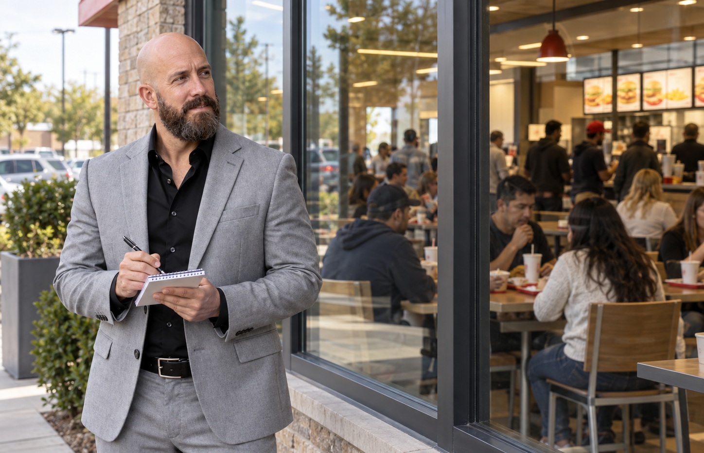 Michael Ligon evaluating a restaurant expansion problem in Florida